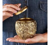 YXCQHZM Small Urns for Human Ashes,Brass Memorial Urns,Tiny Container for Pet Human