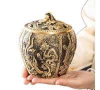 YXCQHZM Solid Brass Pet Urn Pet Cat Dog Memorial Cremation Burial Funeral Urn for Ashes Storage Caskets, Urns and Memorial Stones for Dogs (Medium Size)