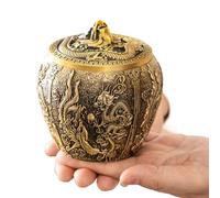 YXCQHZM Solid Brass Pet Urn Pet Cat Dog Memorial Cremation Burial Funeral Urn for Ashes Storage Caskets, Urns and Memorial Stones for Dogs (Small Size)