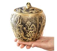 YXCQHZM Solid Brass Pet Urn Pet Cat Dog Memorial Cremation Burial Funeral Urn for Ashes Storage Caskets, Urns and Memorial Stones for Dogs (Large Size)