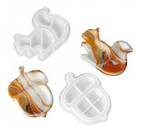 YXDGSG Squirrel Acorn Tray Mold Animal Silicone Tray Mold Cute Squirrel Storage Tray Molds for Epoxy Casting DIY Art Craft Jewelry Trinket Home Decor Gift