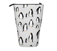 YXDVPALNE A Plethora of Penguins,Telescopic Pencil Case,Stand Pencil Holder with Zipper Pencil Pouch Pen Bag