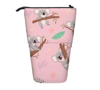 YXDVPALNE Australian Wild Cute Animal Koala,Telescopic Pencil Case,Stand Pencil Holder with Zipper Pencil Pouch Pen Bag