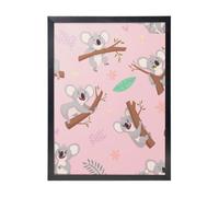 YXDVPALNE Australian Wild Cute Animal Koala, Wall Art Prints Black Frame Decorative Painting Wall Hanging For Home 30 x 40 cm