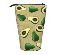 YXDVPALNE Avocado Dot Brown,Telescopic Pencil Case,Stand Pencil Holder with Zipper Pencil Pouch Pen Bag