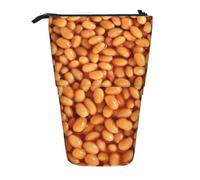 YXDVPALNE Baked Beans,Telescopic Pencil Case,Stand Pencil Holder with Zipper Pencil Pouch Pen Bag