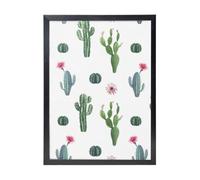YXDVPALNE Cactus Flower Succulent Cacti, Wall Art Prints Black Frame Decorative Painting Wall Hanging For Home 30 x 40 cm