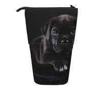 YXDVPALNE Cane Corso Pets Puppy Black Cane Corso,Telescopic Pencil Case,Stand Pencil Holder with Zipper Pencil Pouch Pen Bag