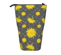 YXDVPALNE Cartoon Flower of Dandelion Pattern,Telescopic Pencil Case,Stand Pencil Holder with Zipper Pencil Pouch Pen Bag