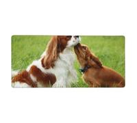 YXDVPALNE Cavalier King Charles Spaniel,Mouse Pad Large Desk Pad Computer Keyboard Mouse Mat With Non Slip Rubber Base 40 x 90 cm