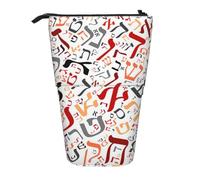 YXDVPALNE Creative Hebrew Alphabet Dust,Telescopic Pencil Case,Stand Pencil Holder with Zipper Pencil Pouch Pen Bag