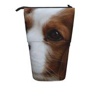 YXDVPALNE Cute Cavalier King Charles Spaniel,Telescopic Pencil Case,Stand Pencil Holder with Zipper Pencil Pouch Pen Bag
