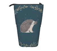 YXDVPALNE Cute Little Hedgehog,Telescopic Pencil Case,Stand Pencil Holder with Zipper Pencil Pouch Pen Bag