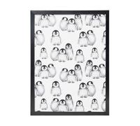 YXDVPALNE Cute Little Penguin In Winter, Wall Art Prints Black Frame Decorative Painting Wall Hanging For Home 30 x 40 cm