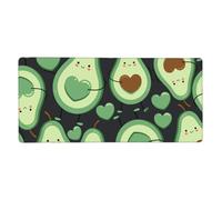 YXDVPALNE Cute Seamless Pattern Avocado Heart,Mouse Pad Large Desk Pad Computer Keyboard Mouse Mat With Non Slip Rubber Base 40 x 90 cm