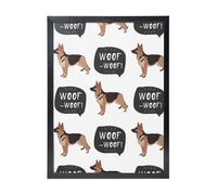 YXDVPALNE Dog German Shepherd, Wall Art Prints Black Frame Decorative Painting Wall Hanging For Home 30 x 40 cm
