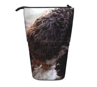 YXDVPALNE English Cocker Spaniel Brownish White Curly Dogs,Telescopic Pencil Case,Stand Pencil Holder with Zipper Pencil Pouch Pen Bag