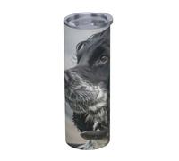 YXDVPALNE English Cocker Spaniel Large Curly Ears Black Water Bottle Insulated 20 Oz Stainless Steel Mug Vacuum Tumbler Water Flask