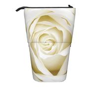YXDVPALNE Flower Pattern Rose Pattern,Telescopic Pencil Case,Stand Pencil Holder with Zipper Pencil Pouch Pen Bag