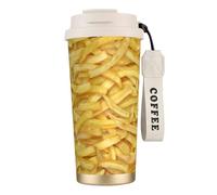 YXDVPALNE French Fries,316 Stainless Steel Coffee Mug with Lanyard,Insulated Tumbler Double Wall Travel Car Cup 500 ml