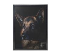 YXDVPALNE German Shepherd Dog, Wall Art Prints Black Frame Decorative Painting Wall Hanging For Home 30 x 40 cm