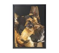 YXDVPALNE German Shepherd, Wall Art Prints Black Frame Decorative Painting Wall Hanging For Home 30 x 40 cm