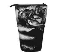 YXDVPALNE Gothic Flower Pattern,Telescopic Pencil Case,Stand Pencil Holder with Zipper Pencil Pouch Pen Bag