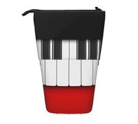 YXDVPALNE Hand Drawn Piano,Telescopic Pencil Case,Stand Pencil Holder with Zipper Pencil Pouch Pen Bag