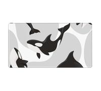 YXDVPALNE Killer Whale Pattern Fish Pattern,Mouse Pad Large Desk Pad Computer Keyboard Mouse Mat With Non Slip Rubber Base 40 x 70 cm