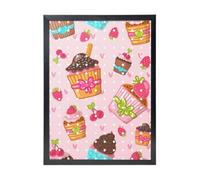 YXDVPALNE Kitchen Cupcakes Muffins, Wall Art Prints Black Frame Decorative Painting Wall Hanging For Home 30 x 40 cm