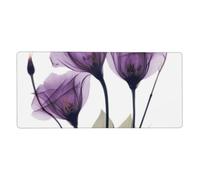 YXDVPALNE Lavender Purple Hope Flowers,Mouse Pad Large Desk Pad Computer Keyboard Mouse Mat With Non Slip Rubber Base 40 x 90 cm
