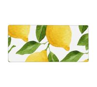 YXDVPALNE Lemon Leaf,Mouse Pad Large Desk Pad Computer Keyboard Mouse Mat With Non Slip Rubber Base 40 x 90 cm