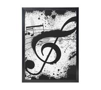 YXDVPALNE Music Note, Wall Art Prints Black Frame Decorative Painting Wall Hanging For Home 30 x 40 cm