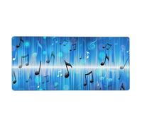 YXDVPALNE Music Notes With Clef,Mouse Pad Large Desk Pad Computer Keyboard Mouse Mat With Non Slip Rubber Base 40 x 90 cm