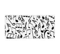 YXDVPALNE Music Notes With Clef,Mouse Pad Large Desk Pad Computer Keyboard Mouse Mat With Non Slip Rubber Base 40 x 90 cm