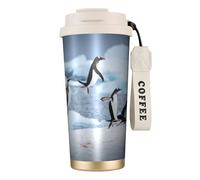 YXDVPALNE Penguin,316 Stainless Steel Coffee Mug with Lanyard,Insulated Tumbler Double Wall Travel Car Cup 500 ml