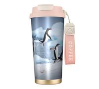 YXDVPALNE Penguin,316 Stainless Steel Coffee Mug with Lanyard,Insulated Tumbler Double Wall Travel Car Cup 500 ml