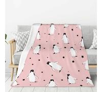 YXDVPALNE Penguins Stars Sea Bird,Throw Blanket Warm Flannel Plush Soft Sofa Blanket As Bed Sheets for Bedroom,80"x60"