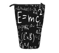 YXDVPALNE Physics Formula Law E=Mc2,Telescopic Pencil Case,Stand Pencil Holder with Zipper Pencil Pouch Pen Bag
