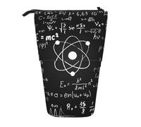 YXDVPALNE Physics Print Printed,Telescopic Pencil Case,Stand Pencil Holder with Zipper Pencil Pouch Pen Bag