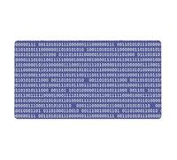 YXDVPALNE Programmer Binary Computer Code Purple,Mouse Pad Large Desk Pad Computer Keyboard Mouse Mat With Non Slip Rubber Base 40 x 70 cm