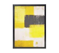 YXDVPALNE Simply Modern Grey And Yellow Abstract, Wall Art Prints Black Frame Decorative Painting Wall Hanging For Home 30 x 40 cm