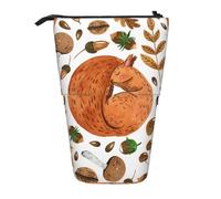 YXDVPALNE Squirrel,Telescopic Pencil Case,Stand Pencil Holder with Zipper Pencil Pouch Pen Bag