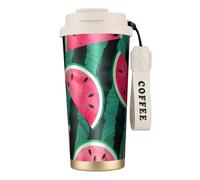 YXDVPALNE Summer Watermelon Cool,316 Stainless Steel Coffee Mug with Lanyard,Insulated Tumbler Double Wall Travel Car Cup 500 ml