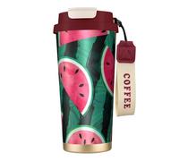 YXDVPALNE Summer Watermelon Cool,316 Stainless Steel Coffee Mug with Lanyard,Insulated Tumbler Double Wall Travel Car Cup 500 ml