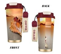 YXDVPALNE Sunset Over The Sea The Shell Conch,316 Stainless Steel Coffee Mug with Lanyard,Insulated Tumbler Double Wall Travel Car Cup 500 ml