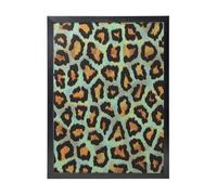 YXDVPALNE Teal Leopard Chic Animal Print, Wall Art Prints Black Frame Decorative Painting Wall Hanging For Home 30 x 40 cm