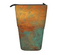 YXDVPALNE Trendy Rich Copper Patina Metallic,Telescopic Pencil Case,Stand Pencil Holder with Zipper Pencil Pouch Pen Bag