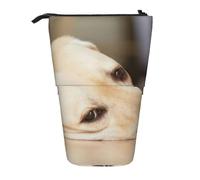 YXDVPALNE Yellow Labrador Retriever Print,Telescopic Pencil Case,Stand Pencil Holder with Zipper Pencil Pouch Pen Bag