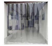 YXEHZ Clear PVC Curtain Folding PVC Strip Curtain Sliding Door Strips Curtain Plastic Curtain Vinyl Strips Suitable for Storage Room Hall Foldable Sliding(2.5x2m)